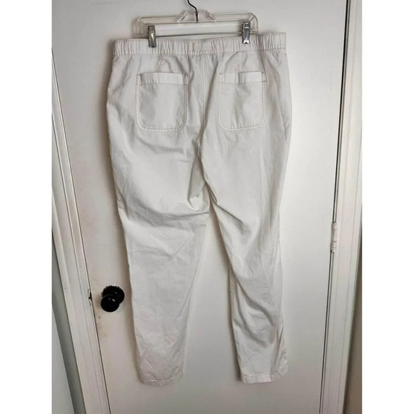 Womens white pants with draw strings size 12 #0804 - Picture 2 of 4